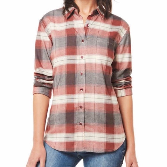 Weatherproof Vintage Flannel Comfort Stretch Button Down Top - Picture 1 of 7